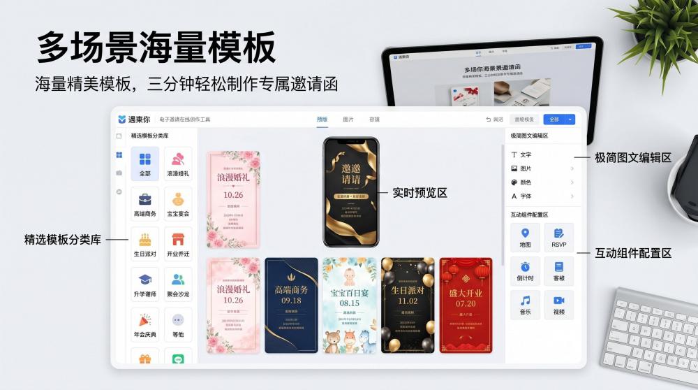 手机自制乔迁电子请柬！零门槛几分钟搞定，高级又省心